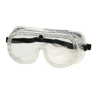 Schbrille, transparent, mit Gummiband mit Belüftungslöchern-Beschreibung lesen