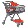 Chariot de manutention gris-rouge