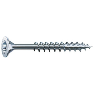 Vis à bois aggloméré tête fraisée empreinte Torx acier zingué blanc partiellement filetées Wirox, Ø 5 mm, longueur 90 mm, boîte-Lire la description
