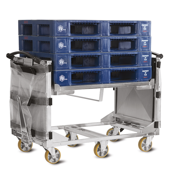 Chariot avec plateau ergonomique 800 x 600 Chariot avec plateau ergonomique 800 x 600-Lire la description