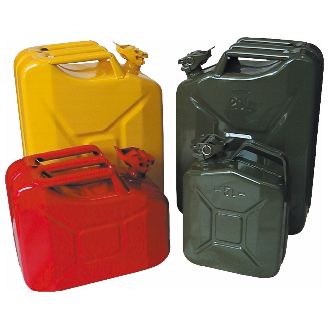 Stahlblech-Benzinkanister, 20 l, gelb-Beschreibung lesen