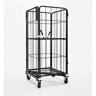 Roll emboîtable zingué noir avec étagère relevable-Lire la description