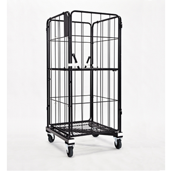 Roll emboîtable zingué noir avec étagère relevable Roll emboîtable zingué noir avec étagère relevable-Lire la description