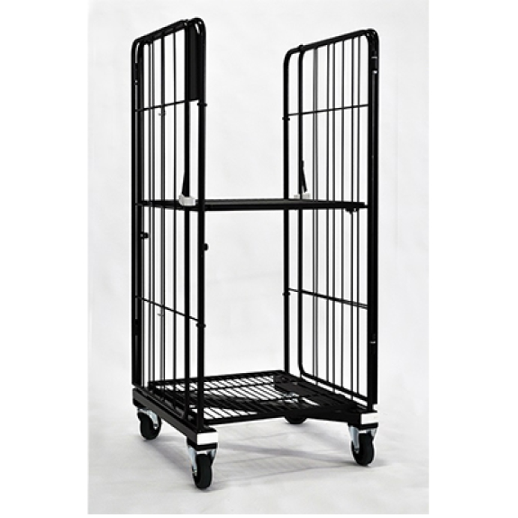 Roll emboîtable zingué noir avec étagère relevable Roll emboîtable zingué noir avec étagère relevable-Lire la description