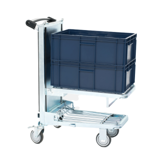Chariot ergonomique avec plateau relevable-Lire la description