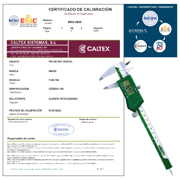 Digitaler Messschieber INSIZE 1108-150 - 150mm - DAkkS Zertifikat-Beschreibung lesen