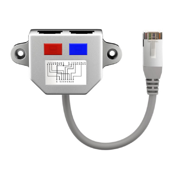 Kabel-Splitter, Y-Adapter, 2x CAT 5 Ethernet, geschirmt-Beschreibung lesen