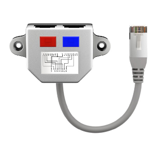 Kabel-Splitter, Y-Adapter, Ethernet + ISDN, geschirmt-Beschreibung lesen
