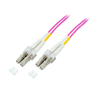 Duplex Patchkabel LC-LC 50/125µ OM4, LSZH, violett, 2,0 mm, 5,0 m-Beschreibung lesen