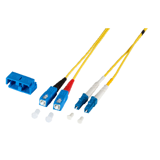 Duplex Patchkabel LC/SC 9/125µ OS2, LSZH, gelb, 2,0 mm, 1,0 m-Beschreibung lesen