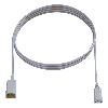 BACHMANN Kaltgeräteverlängerung H05VV-F 3G0,75mm², C14 / C13, grau, 2 m