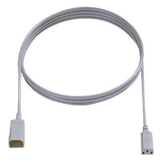 BACHMANN Kaltgeräteverlängerung H05VV-F 3G0,75mm², C14 / C13, grau, 2 m-Beschreibung lesen