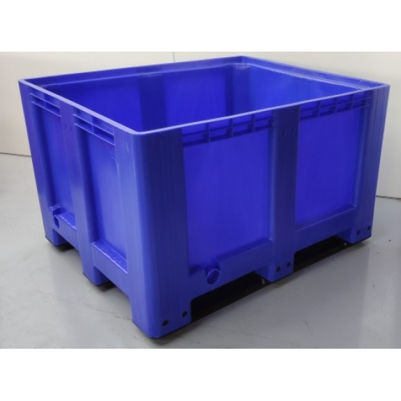 Contenedor plástico liso 1.200 X 1.000 X 760 mm. azul-Leer más