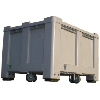 Contenedor plástico liso con ruedas 1200x1000x810-Leer más