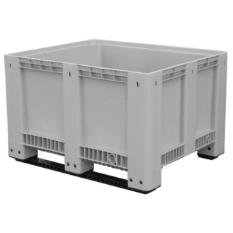 Contenedor plástico liso para baterías con patín  1.200 x 1.000 x 760 (610 kg)-Leer más