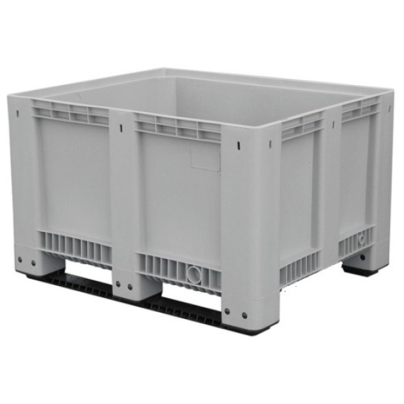 Contenedor plástico liso para baterías con patín  1.200 x 1.000 x 760 (610 kg)-Leer más