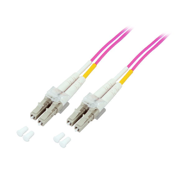 Duplex Patchkabel LC-LC 50/125µ OM4, LSZH, violett, 2,0 mm, 1,0 m-Beschreibung lesen