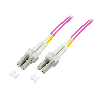 Duplex Patchkabel LC-LC 50/125µ OM4, LSZH, violett, 2,0 mm, 1,0 m
