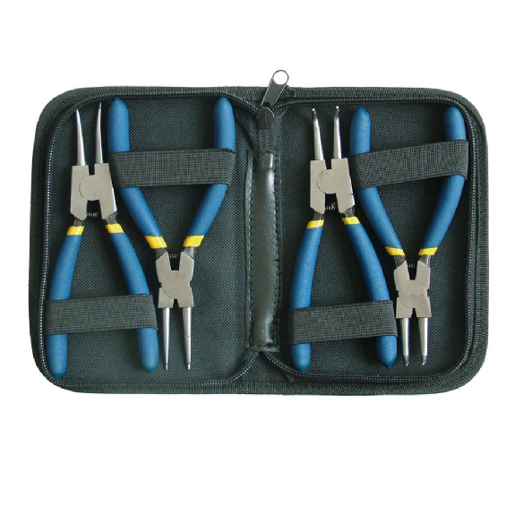 4 tlg. Sprengringzangen Set - 150 mm - gerade und gebogen-Beschreibung lesen