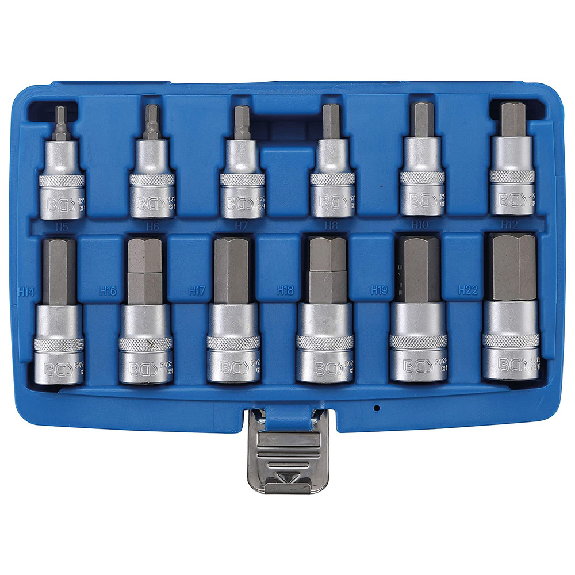 Bit-Einsatz-Satz, 1/2", Innensechskant, 12-teilig, 5-22 mm-Beschreibung lesen