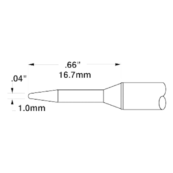Lötpatrone für MX-500 STTC, 2,5 mm, 9,9 mm, meißelform-Beschreibung lesen