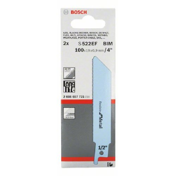 Säbelsägeblatt S 522 EF, Flexible for Metal, 2er-Pack-Beschreibung lesen
