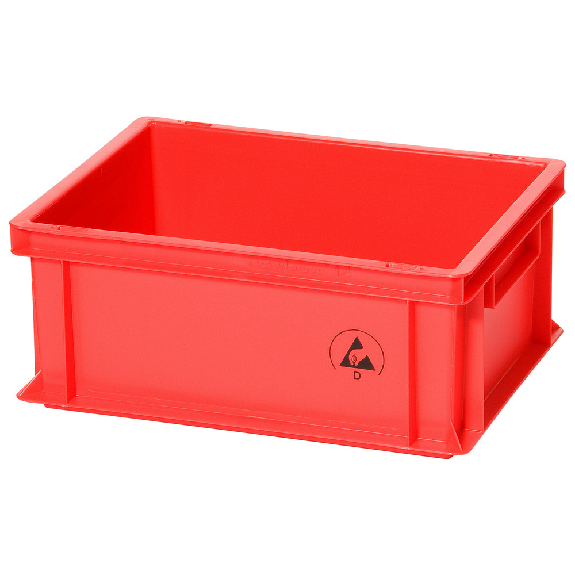 Lagerbehälter IDP-STAT, ESD, 400 x 300 x 120 mm, gelb-Beschreibung lesen