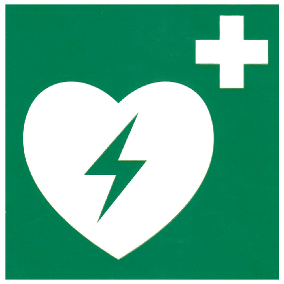 Hinweisschild AED , 15 x 15 cm Hinweisschild AED , 15 x 15 cm-Beschreibung lesen