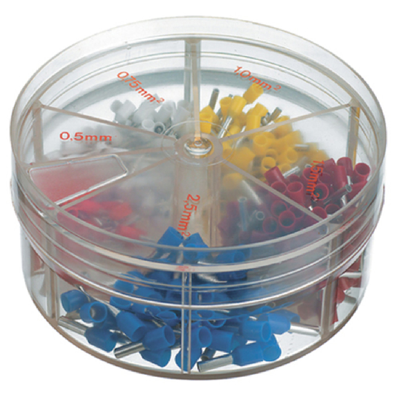 Aderendhülsen-Sortiment, isoliert, 4 - 16 mm², Streudose Aderendhülsen-Sortiment, isoliert, 4 - 16 mm², Streudose-Beschreibung lesen