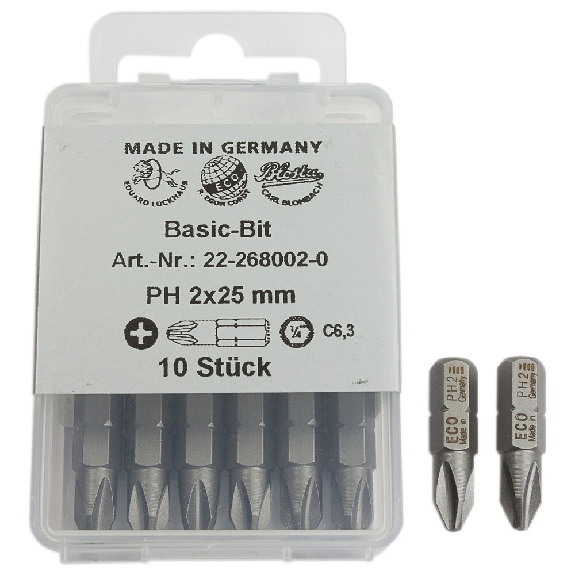 PH-BIT für Kreuzschlitzschrauben, PH 2, Länge 50 mm, 10 Stück PH-BIT für Kreuzschlitzschrauben, PH 2, Länge 50 mm, 10 Stück-Beschreibung lesen