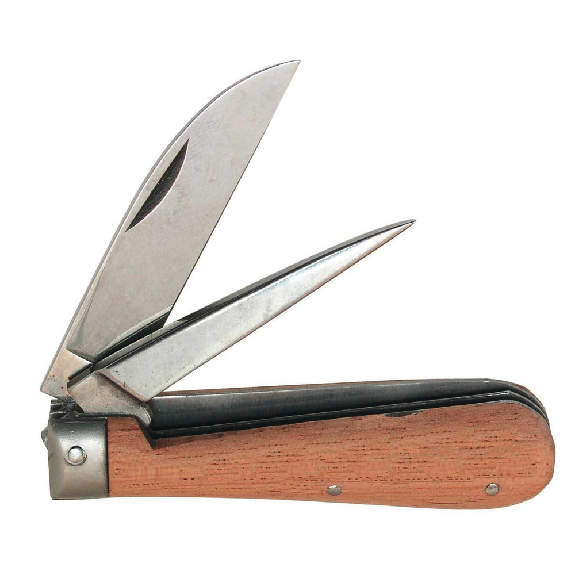Kabelmesser 2-teilig mit Holzgriff Kabelmesser 2-teilig mit Holzgriff-Beschreibung lesen