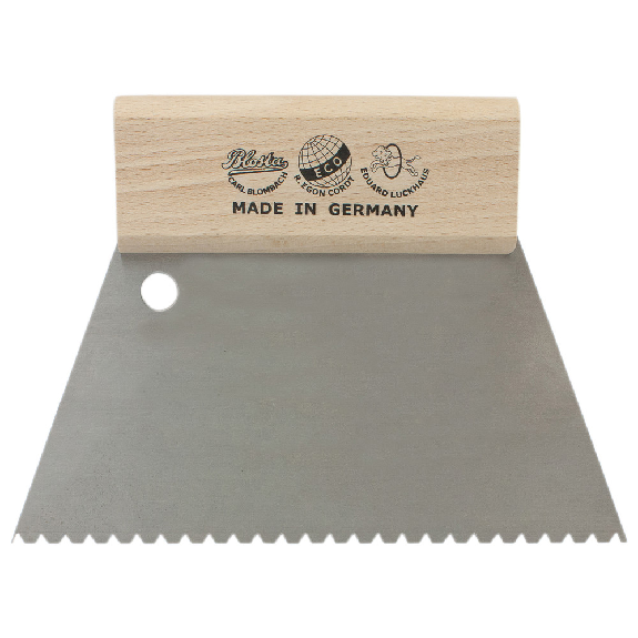 Zahnspachtel 180 mm, Zahnung B3, Zahnabstand 3,7 mm, Zahntiefe 3,25 mm-Beschreibung lesen