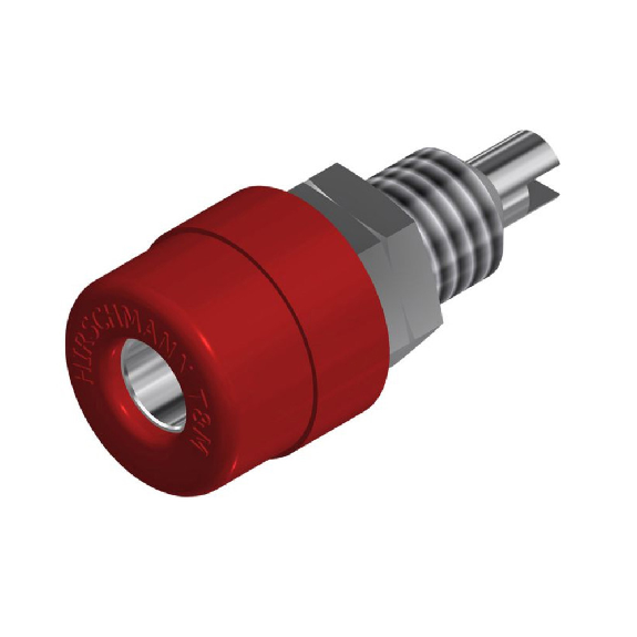 Einbaubuchse BIL 20, mit Lötanschluss, Ø 4 mm, rot Einbaubuchse BIL 20, mit Lötanschluss, Ø 4 mm, rot-Beschreibung lesen