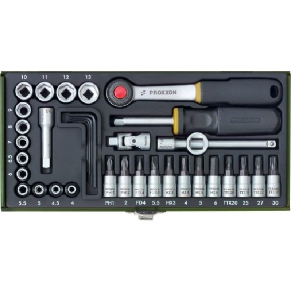 Ensemble de touches de socket proxxone 1/4 ", 36 parties-Beschreibung lesen