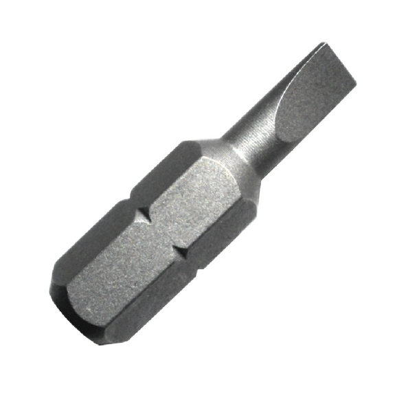 Schlitz Bit 1/4" (6,35 mm) 25 mm lang, Klinge S 1,2 x 6,5 Schlitz Bit 1/4" (6,35 mm) 25 mm lang, Klinge S 1,2 x 6,5-Beschreibung lesen