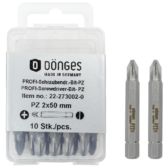 Dönges Pz-bit pour les vis à glissement croisé, PZ 2, longueur 50 mm-Leggi tutto