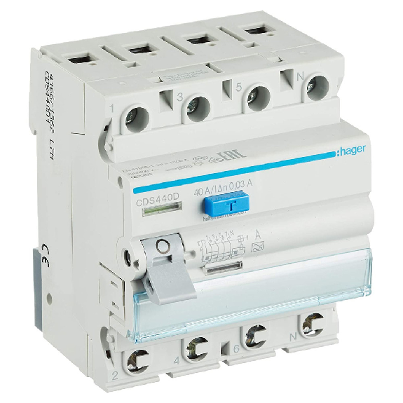 Fehlerstromschschalter QuickConnect, Typ A, 40 A, 4-polig, 6 kA, 30 mA-Beschreibung lesen