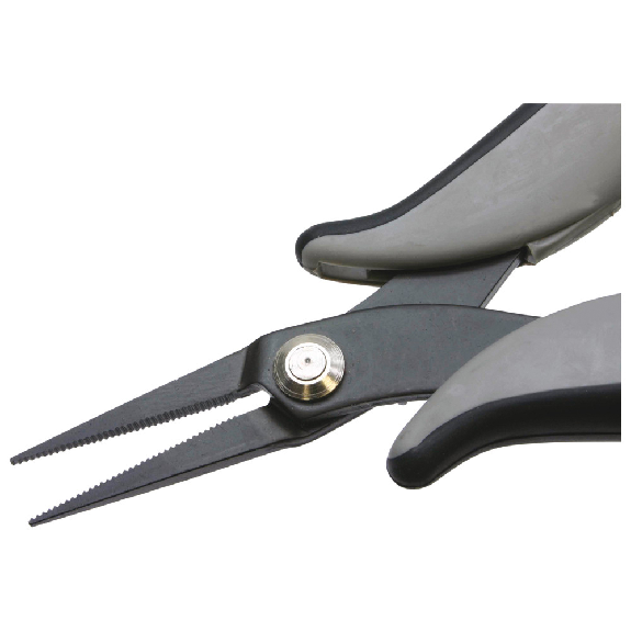 ECO Mini-Flachzange, lang, Greifflächen geriffelt, 3,0 mm, ESD-Griffe-Beschreibung lesen