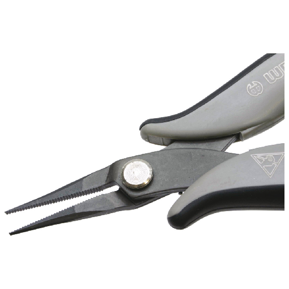 ECO Mini-Flachrundzange, Greifflächen geriffelt, 1,2 mm, ESD-Griffe-Beschreibung lesen