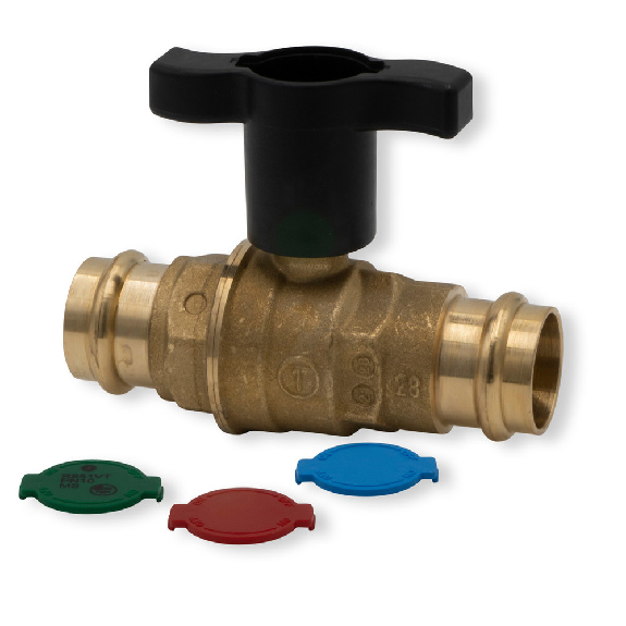 Giacomini Press Kugelhahn pour le cuivre + l'acier inoxydable - 28 x 28 mm DVGW approuvé-Leggi tutto