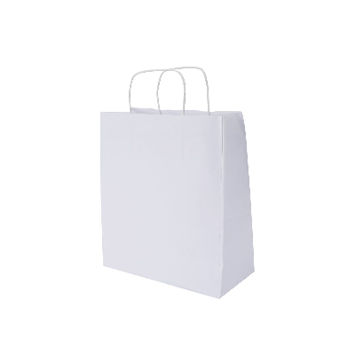 Sacs cabas avec poignées torsadées - kraft blanc