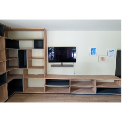 Bureau, meuble TV et bibliothèque